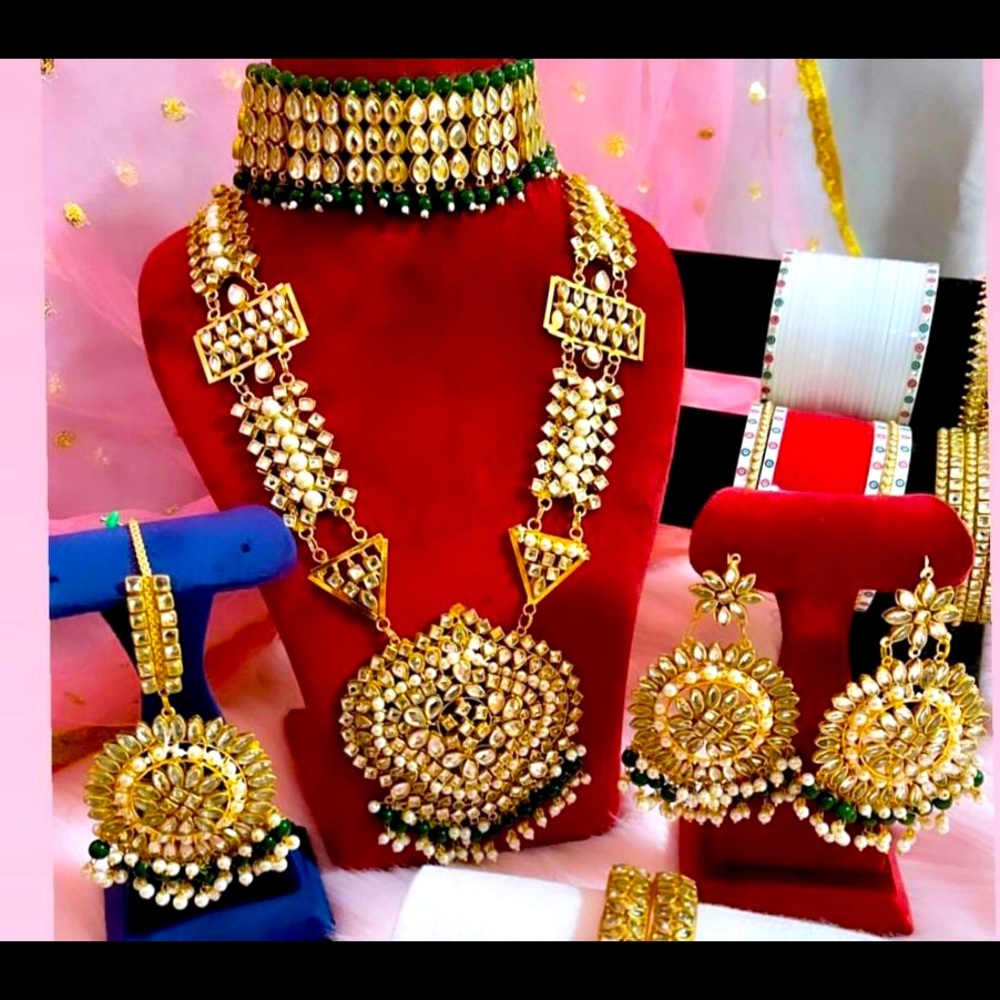 Indian ranihaar jewelry set